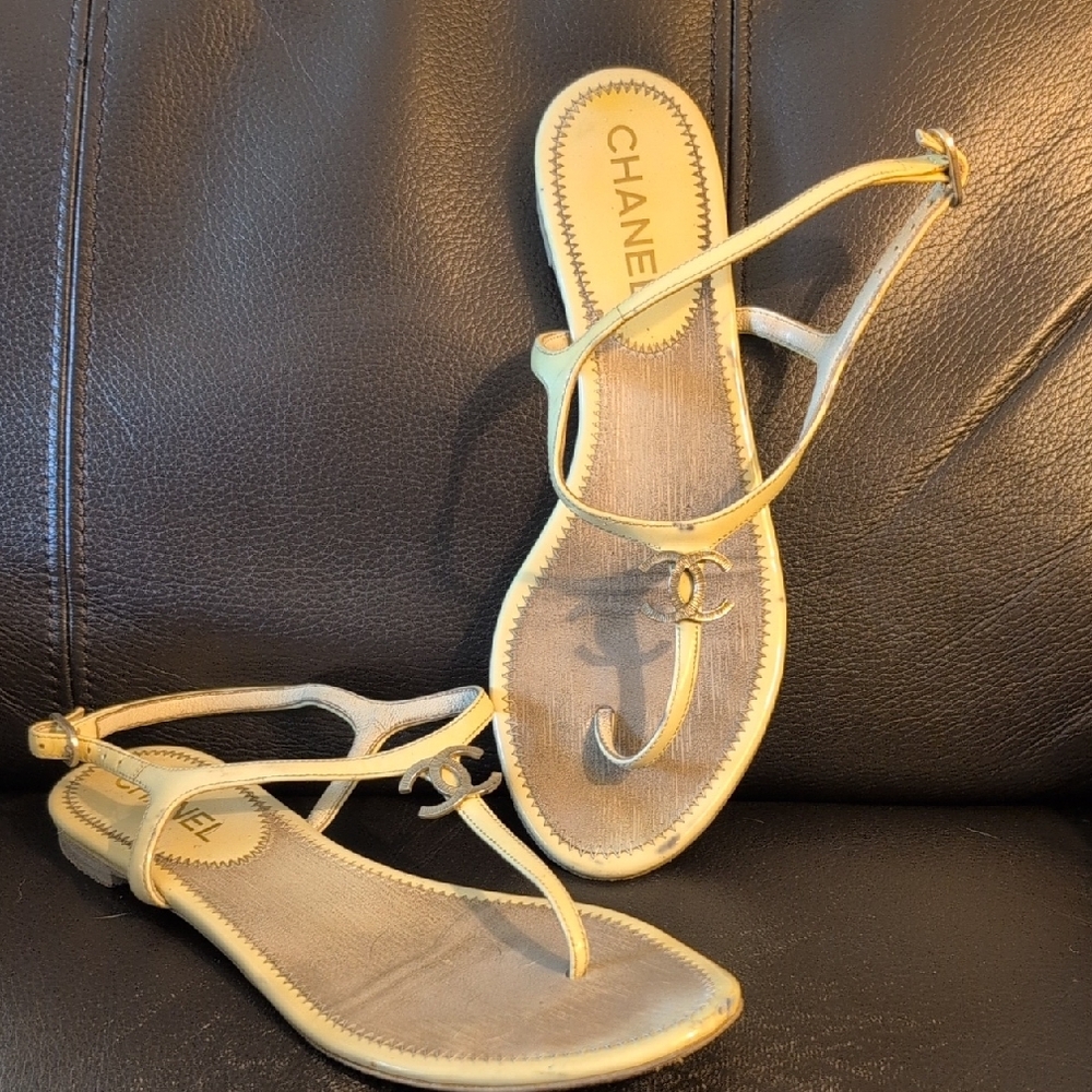 Chanel Women's Cream Sandals